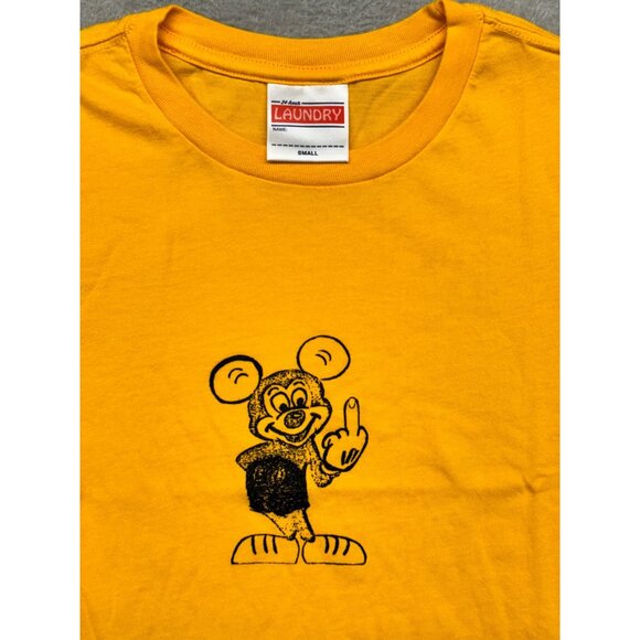 24hr LAUNDRY FU GOLD 70S 80S THROWBACK WOMENS BABYDOLL GOLD T-SHIRT SMALL - Picture 2 of 5